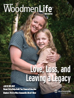 Mother and daughter hugging.