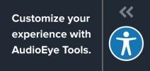 Customize experience with AudioEye Tools